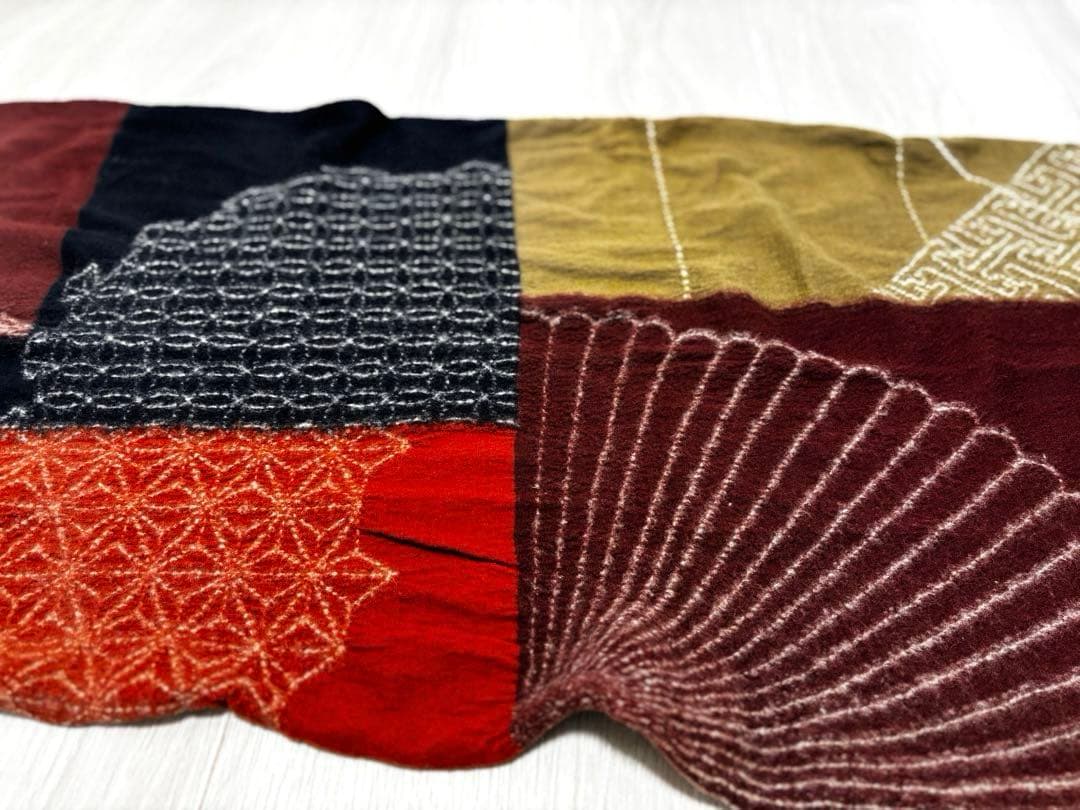 【レア】KAPITAL 刺し子 縮絨ウールマフラー