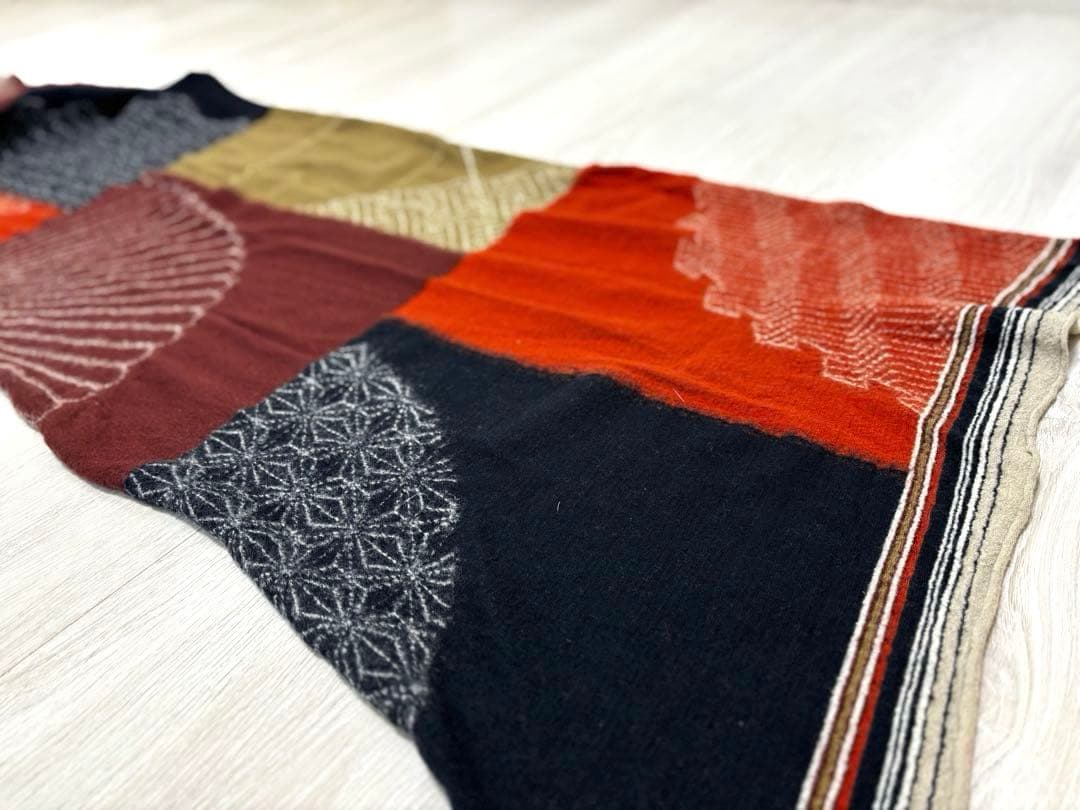 【レア】KAPITAL 刺し子 縮絨ウールマフラー