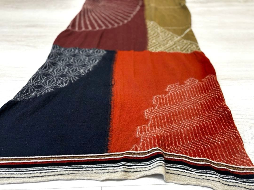 【レア】KAPITAL 刺し子 縮絨ウールマフラー