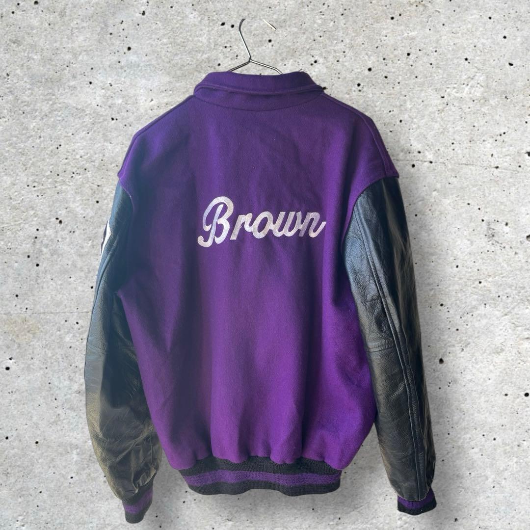 made in USA 襟付　スタジャン　ワッペン　刺繍　NEEF