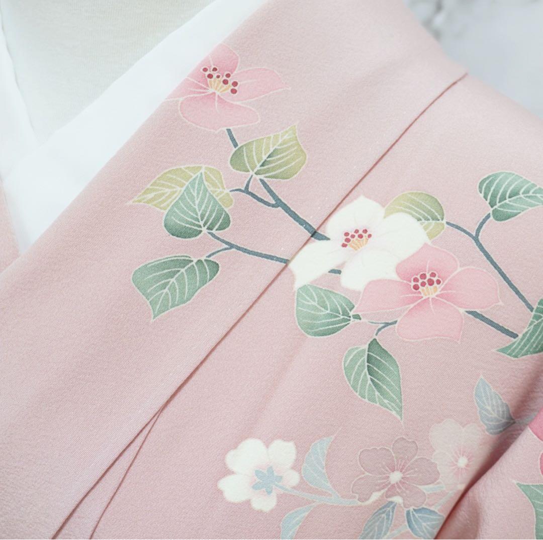 訪問着3点セットa492 訪問着　帯締め帯揚げ3点結婚式　落款