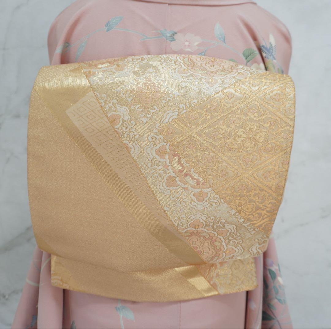 訪問着3点セットa492 訪問着　帯締め帯揚げ3点結婚式　落款