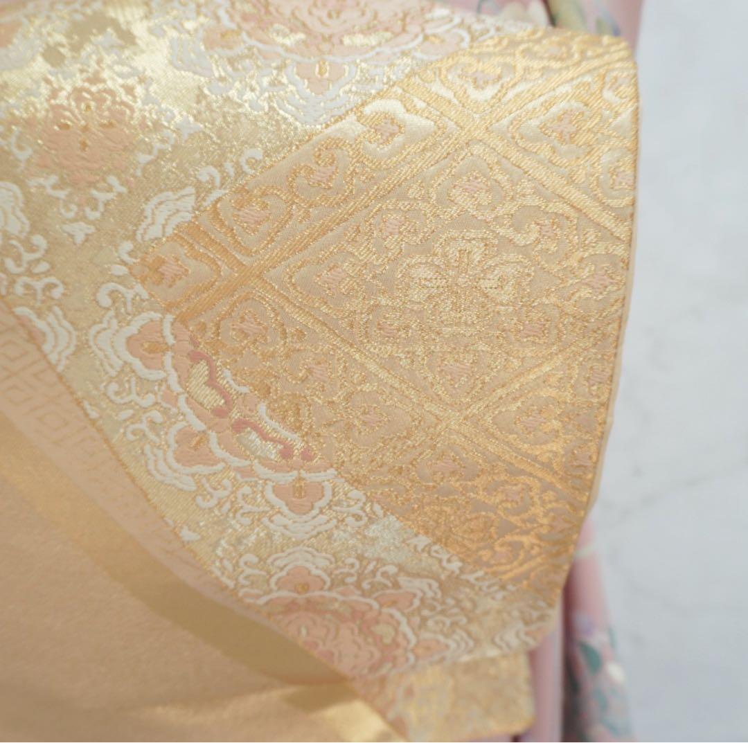 訪問着3点セットa492 訪問着　帯締め帯揚げ3点結婚式　落款