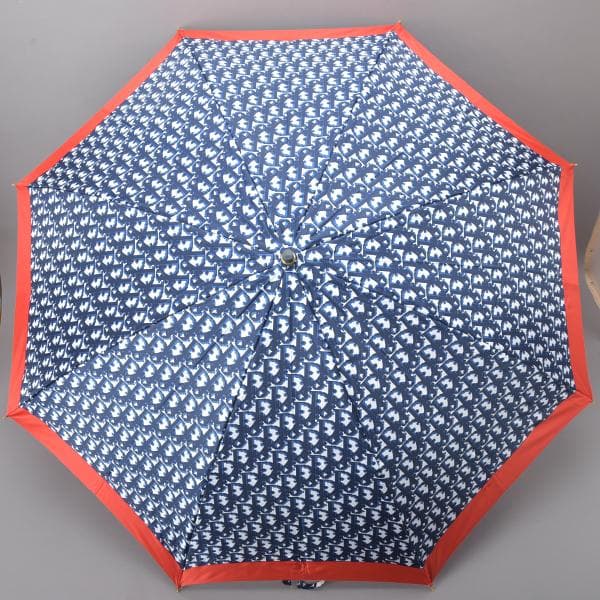 美品◇クリスチャン・ディオール トロッター 折りたたみ傘 カバー付き ネイビー