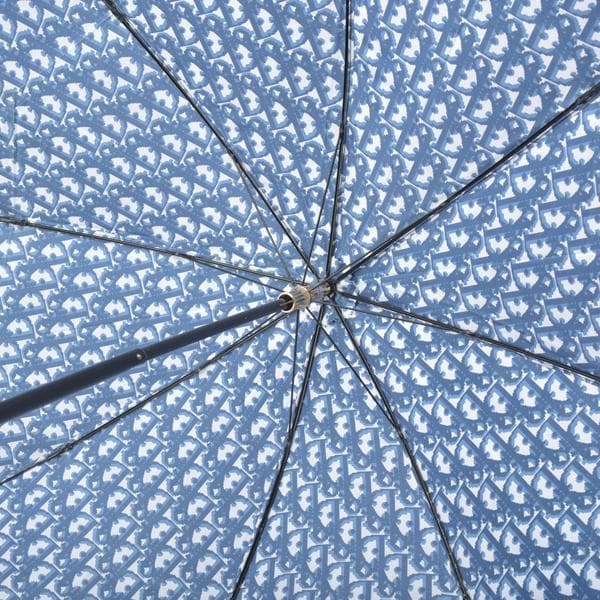 美品◇クリスチャン・ディオール トロッター 折りたたみ傘 カバー付き ネイビー
