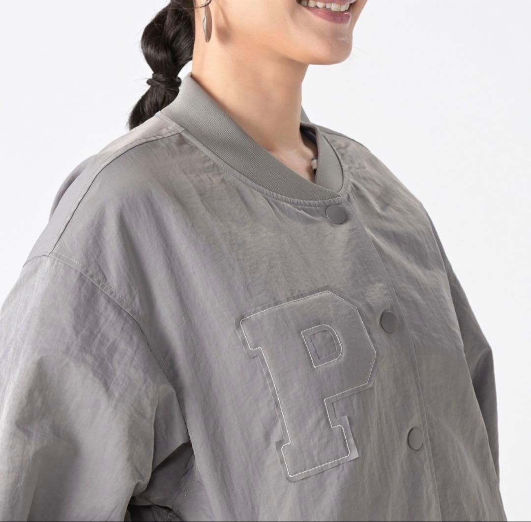 【新品未使用】 person's ぷっくりロゴライト　スタジャン　ネイビー　Ｓ