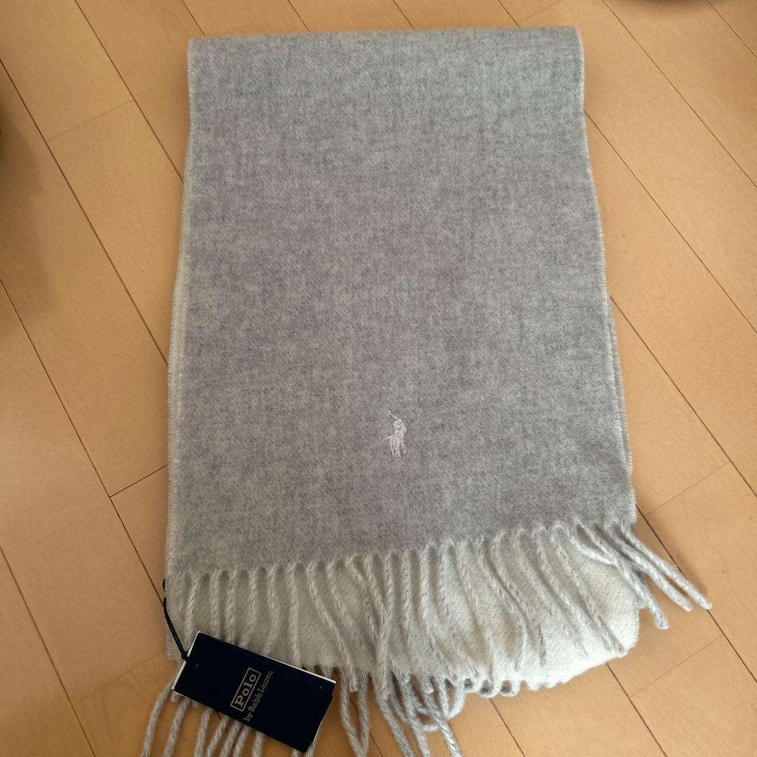 Polo by Ralph Lauren グレー マフラー 新品タグ付き