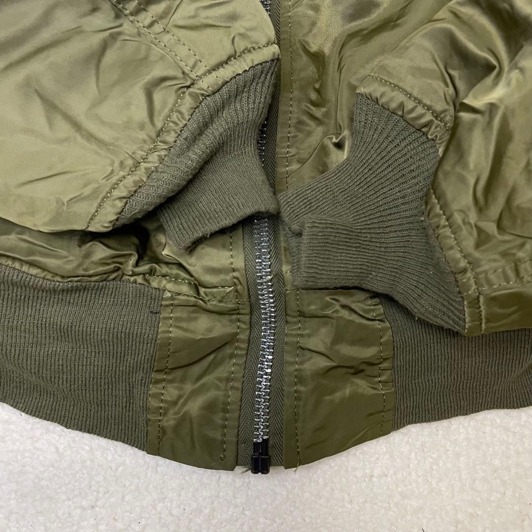 90s USA製 ALPHA アルファ MA-1 フライトジャケット 短丈 L