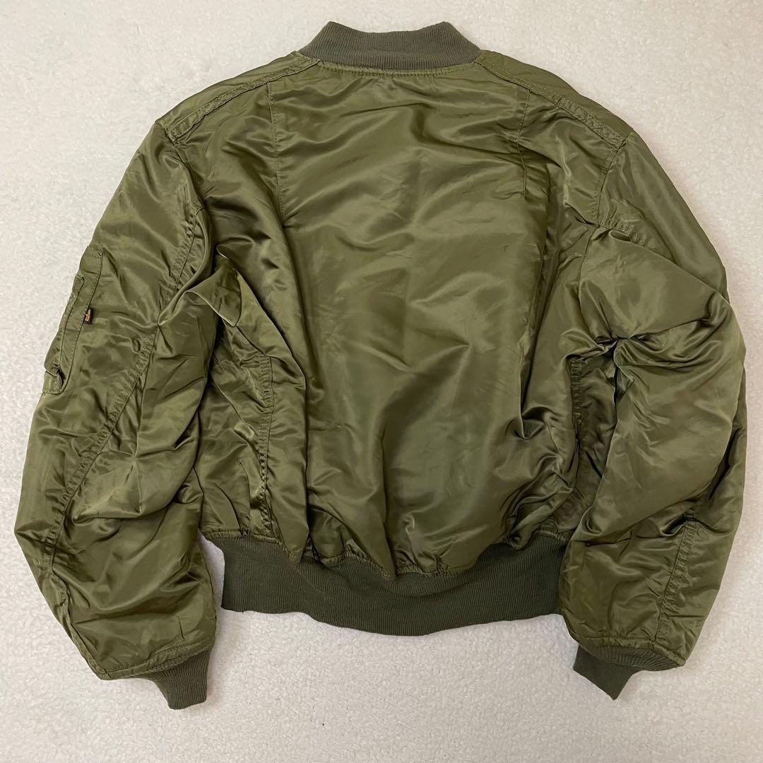 90s USA製 ALPHA アルファ MA-1 フライトジャケット 短丈 L