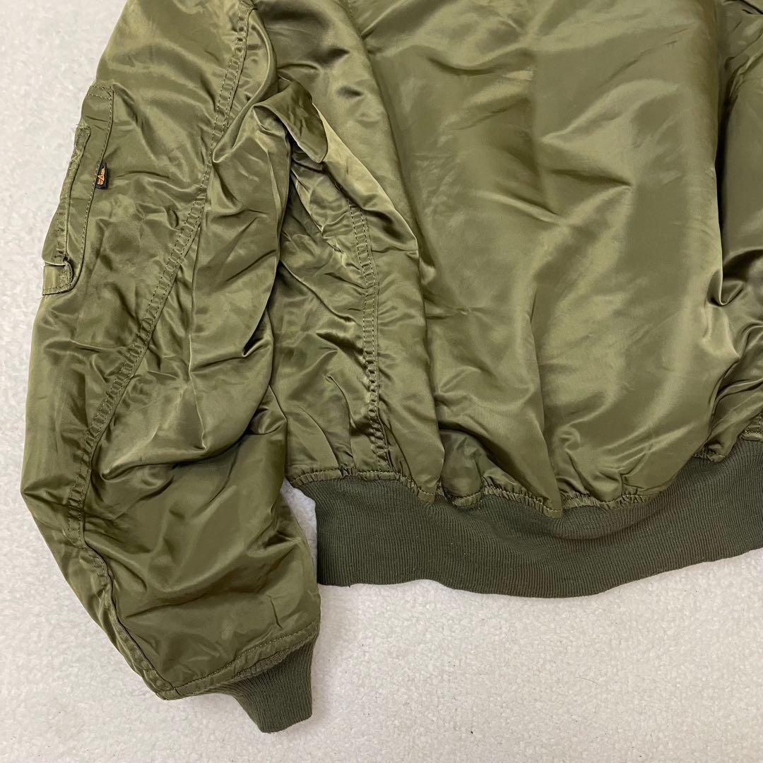 90s USA製 ALPHA アルファ MA-1 フライトジャケット 短丈 L
