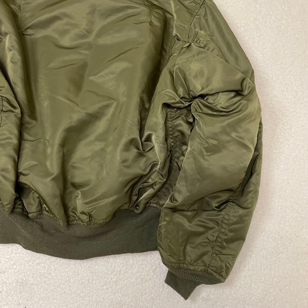 90s USA製 ALPHA アルファ MA-1 フライトジャケット 短丈 L