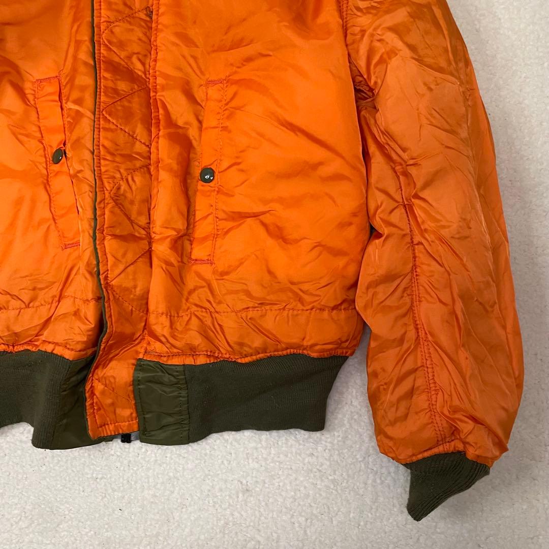 90s USA製 ALPHA アルファ MA-1 フライトジャケット 短丈 L