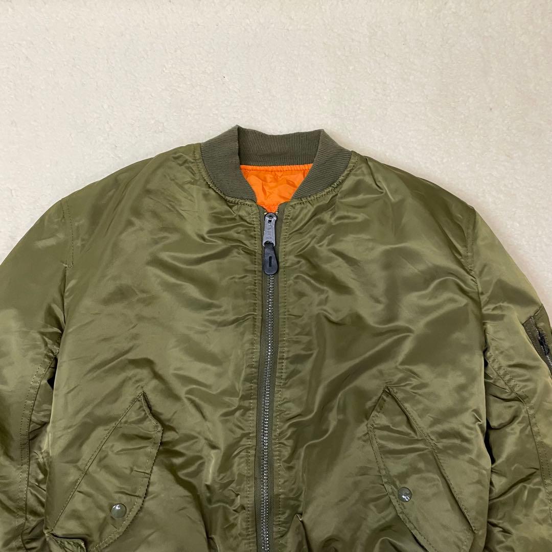 90s USA製 ALPHA アルファ MA-1 フライトジャケット 短丈 L