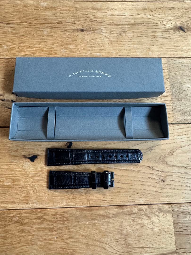 A.LANGE&SOHNE ランゲ&ゾーネ レザーストラップベルト ブラック