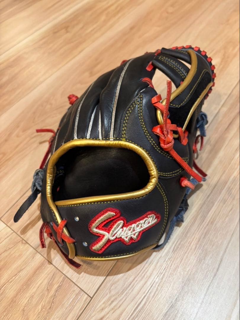 Slogger 軟式グローブ 紺/赤/金