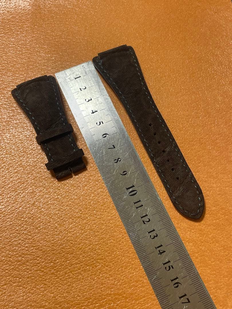 BAB-エレファント　レザー 時計ベルト 茶色、 ラグ幅22/20mm