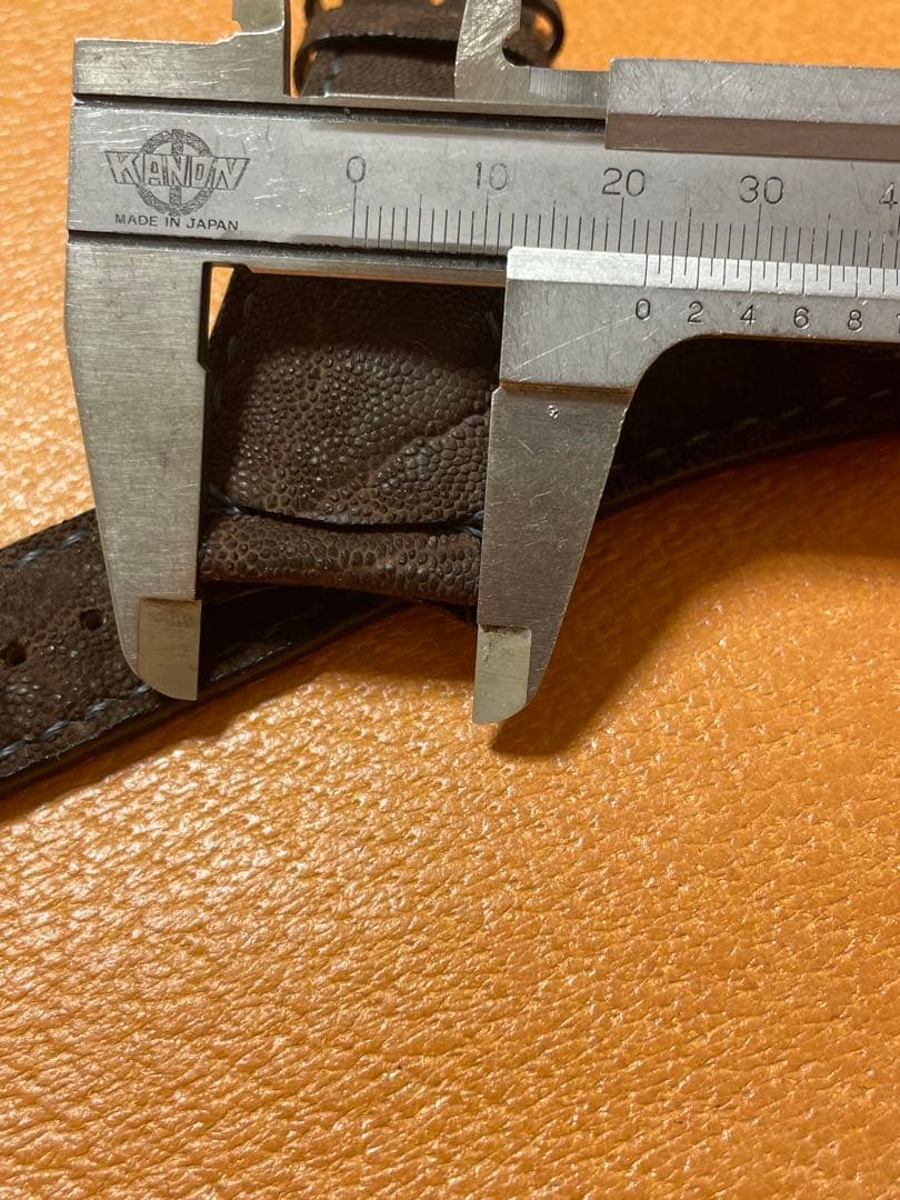 BAB-エレファント　レザー 時計ベルト 茶色、 ラグ幅22/20mm