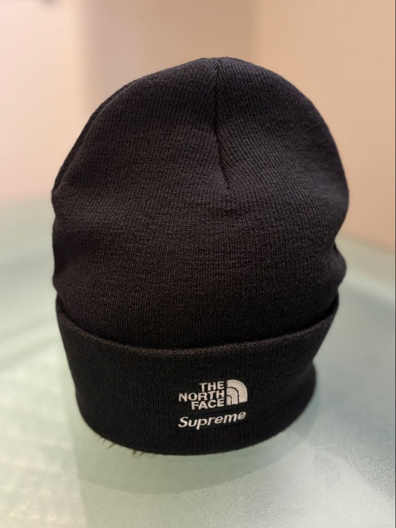 最終価格THE NORTH FACE x Supreme ニット帽 ブラック
