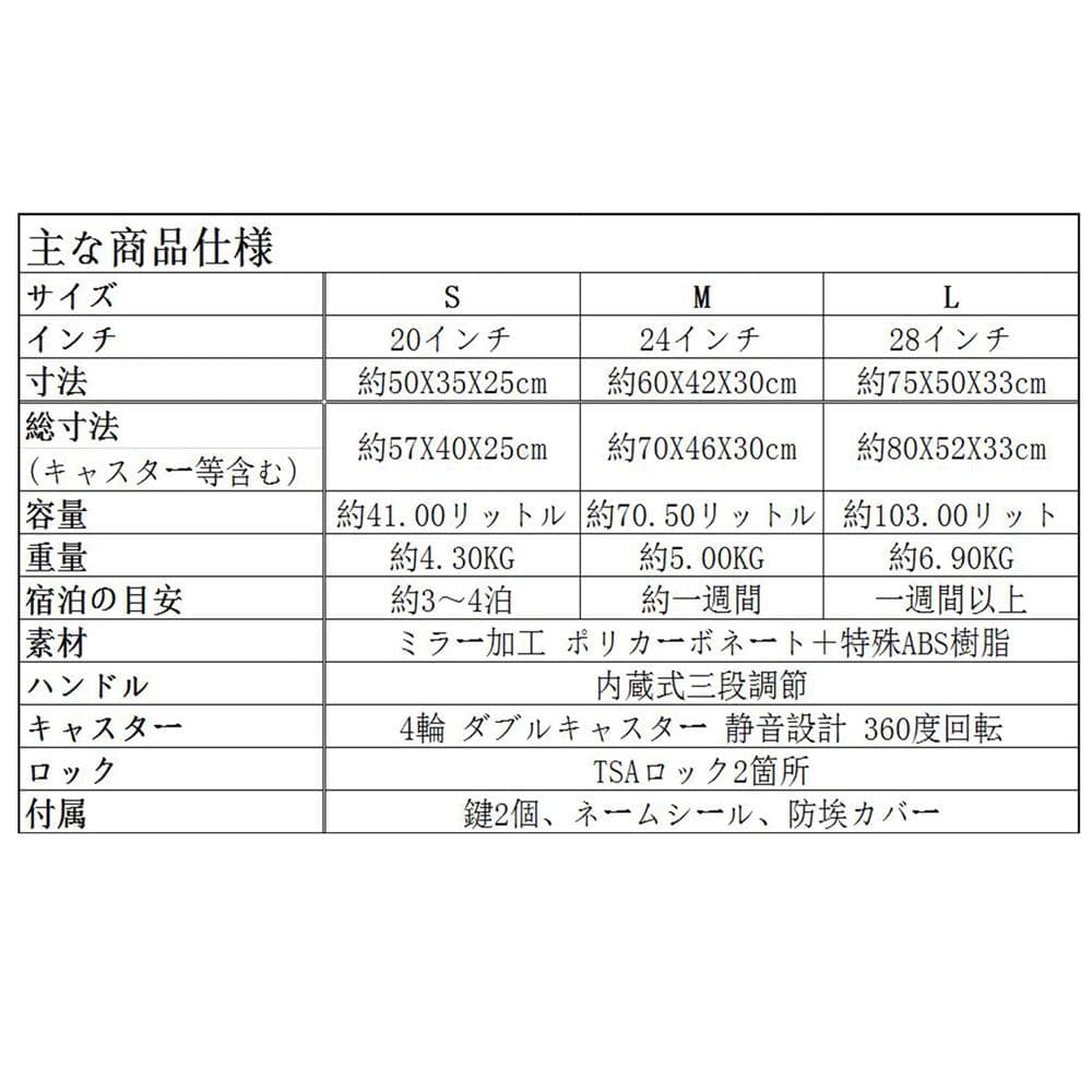 スーツケース TSAロック Lサイズ 4輪Wキャスター ワインレッド