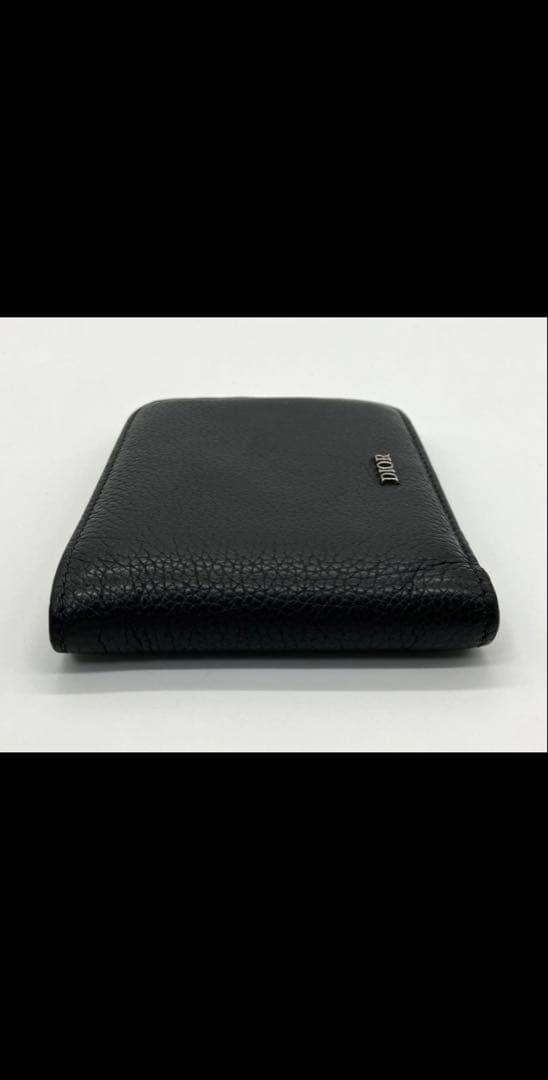 DIOR 黒 レザー 二つ折り財布　30日まで値下げ