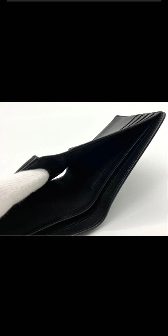 DIOR 黒 レザー 二つ折り財布　30日まで値下げ