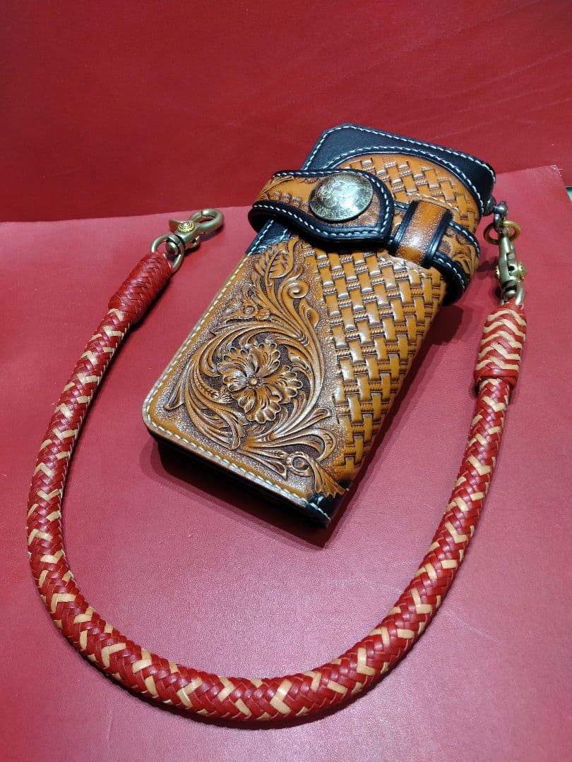 ★Stoutlover様★16本編みウォレットロープ☆栃木＆ハーマンオークレザー