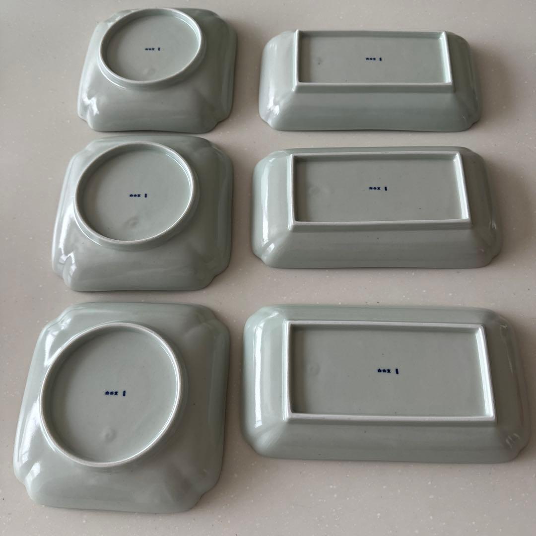 たく　東屋　（長崎県　白岳窯）木瓜角皿 波佐見焼 セット