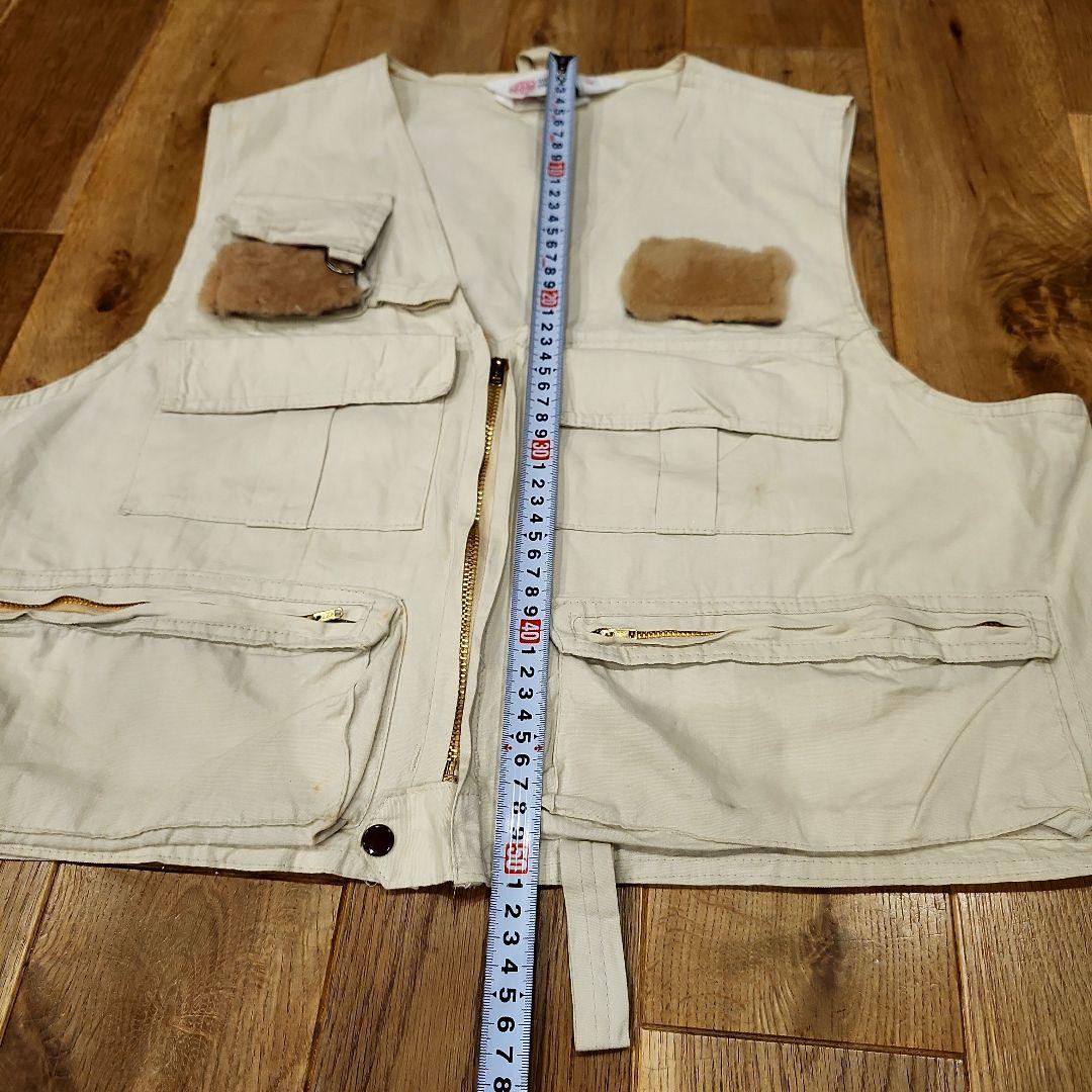 【希少】SEAWAY80〜90年代フィッシングベスト ライトベージュ　 M