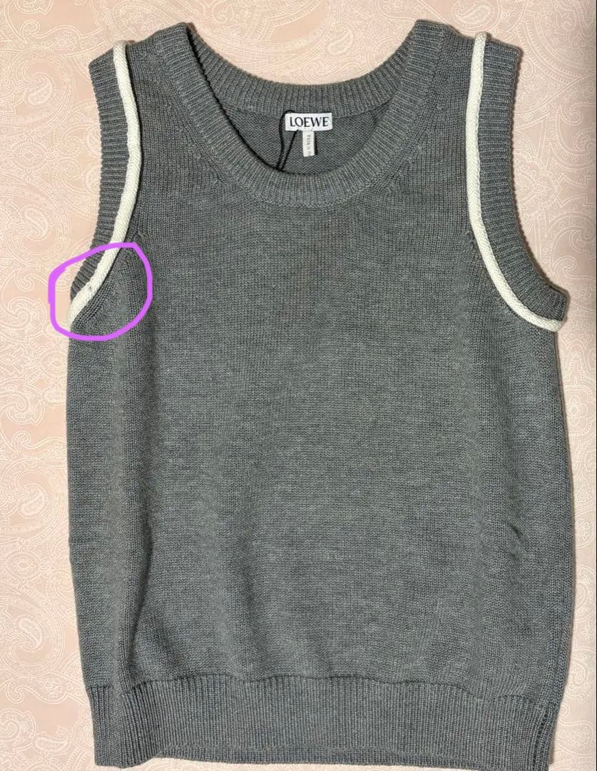 最安値❗️⭐️新品LOEWE グレー ニットベスト