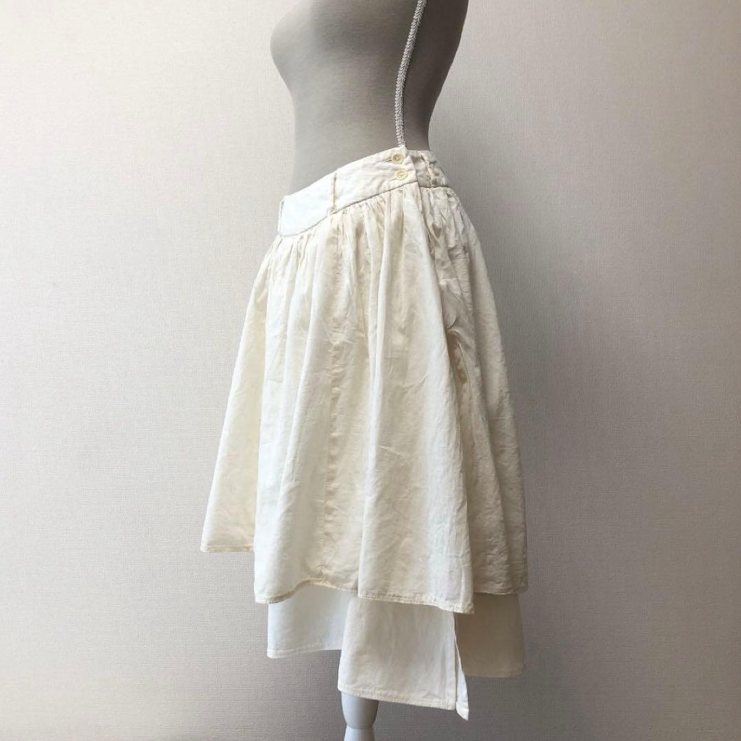 未使用タグ付★KAPITAL★コーデュロイ×麻スレキフリルパンツ★きなり★1