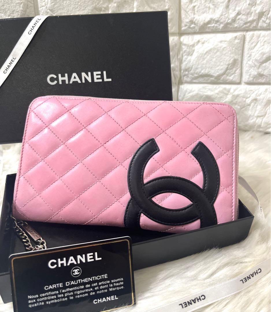 【はな様】人気商品☆シャネル カンボンライン ラウンドファスナー ピンク