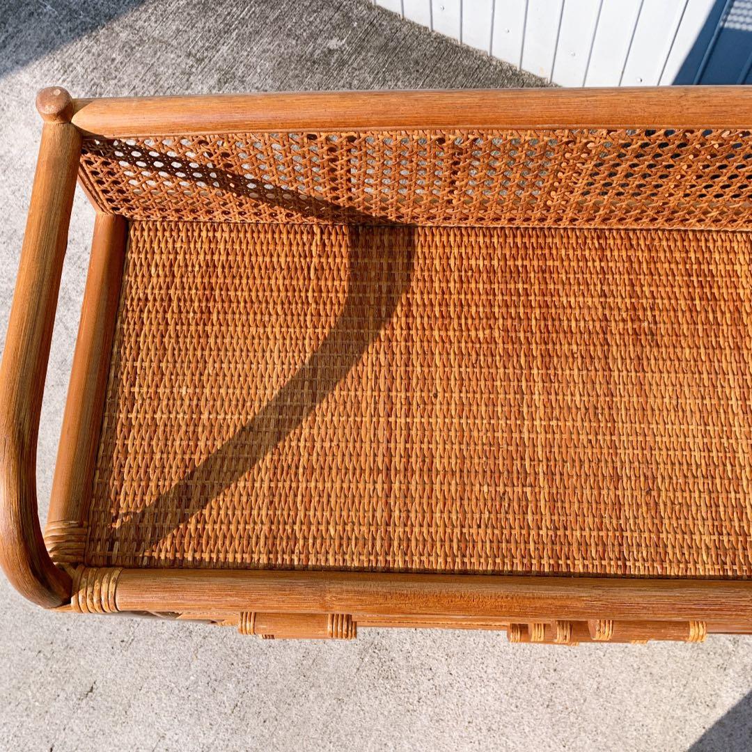 ラタン10杯チェスト 昭和レトロ エスニック アジアン 籐家具 ラタン 古民具