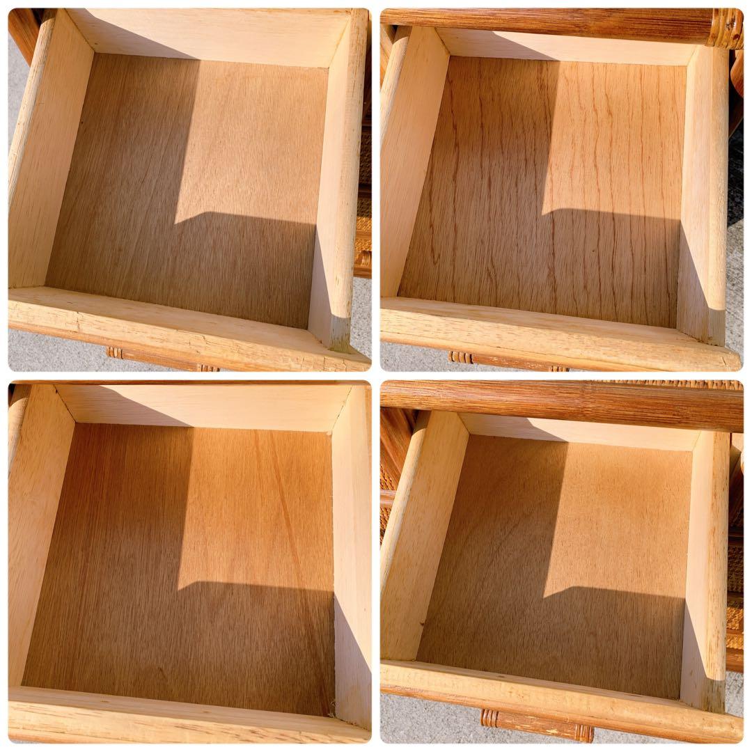 ラタン10杯チェスト 昭和レトロ エスニック アジアン 籐家具 ラタン 古民具