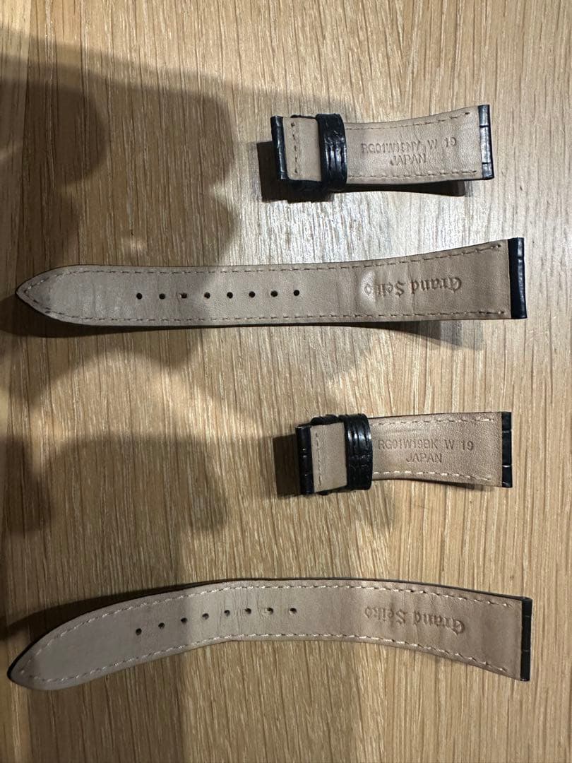 グランドセイコー　革ベルト　ブラック　ネイビー