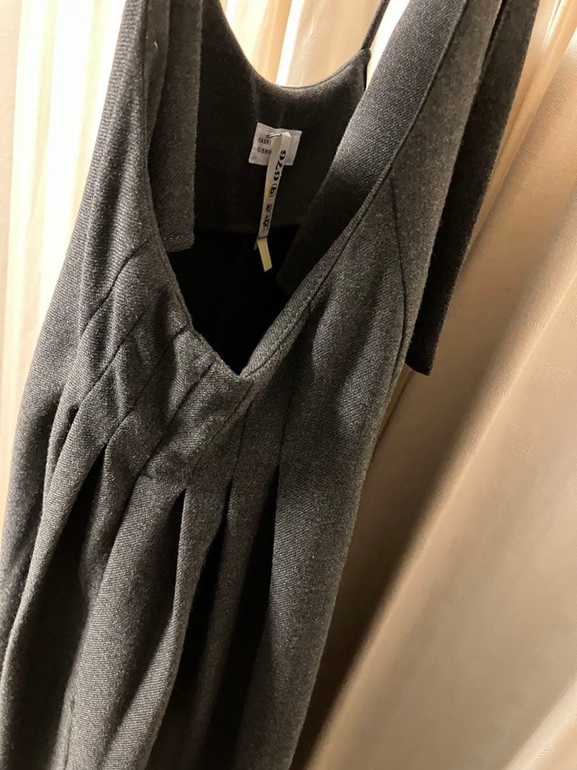 北欧暮らしの道具店　サロペットスカート　チャコール　S クリーニング済み