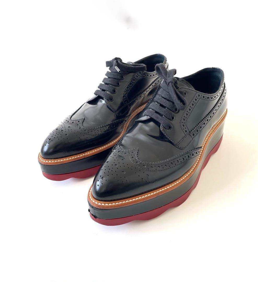 PRADA プラダ レースアップシューズ 38ハーフ 滝沢真紀子さん愛用