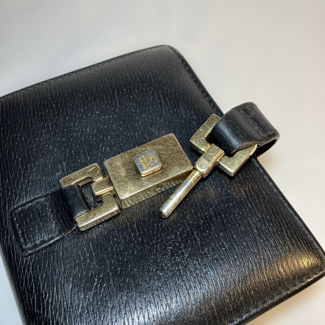 【GUCCI 】グッチ ジャッキーコンパクトウォレット 二つ折り財布 ブラック