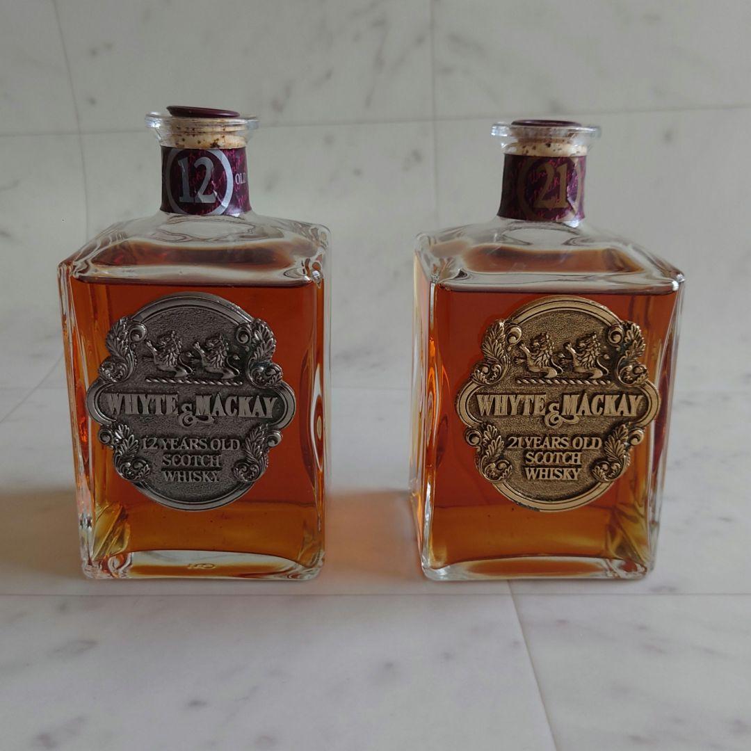 Ay52)) 超希少!木箱 21年&12年 ホワイト＆マッカイ ウイスキー 古酒