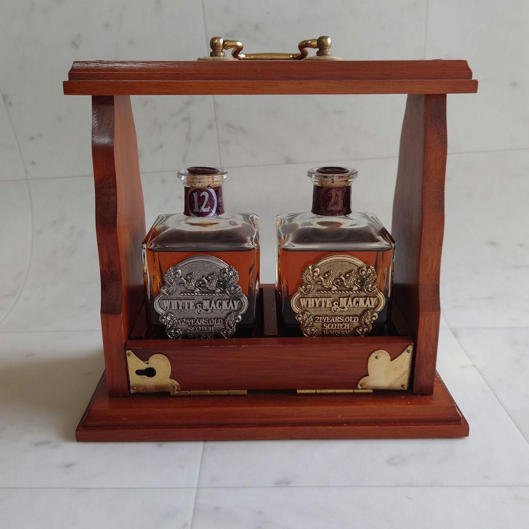 Ay52)) 超希少!木箱 21年&12年 ホワイト＆マッカイ ウイスキー 古酒