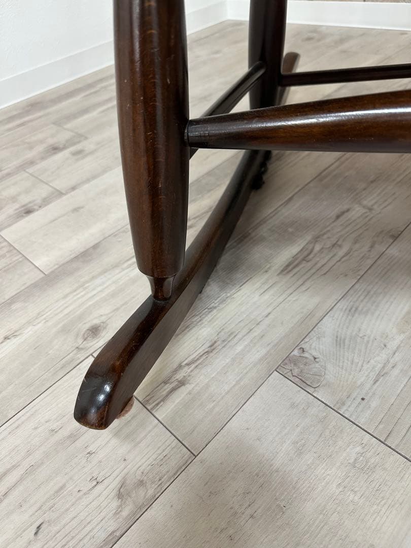 木製 ロッキングチェア ダークブラウン