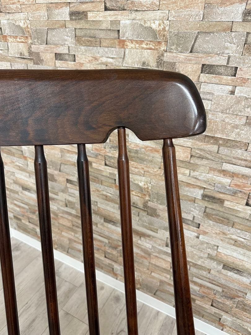 木製 ロッキングチェア ダークブラウン