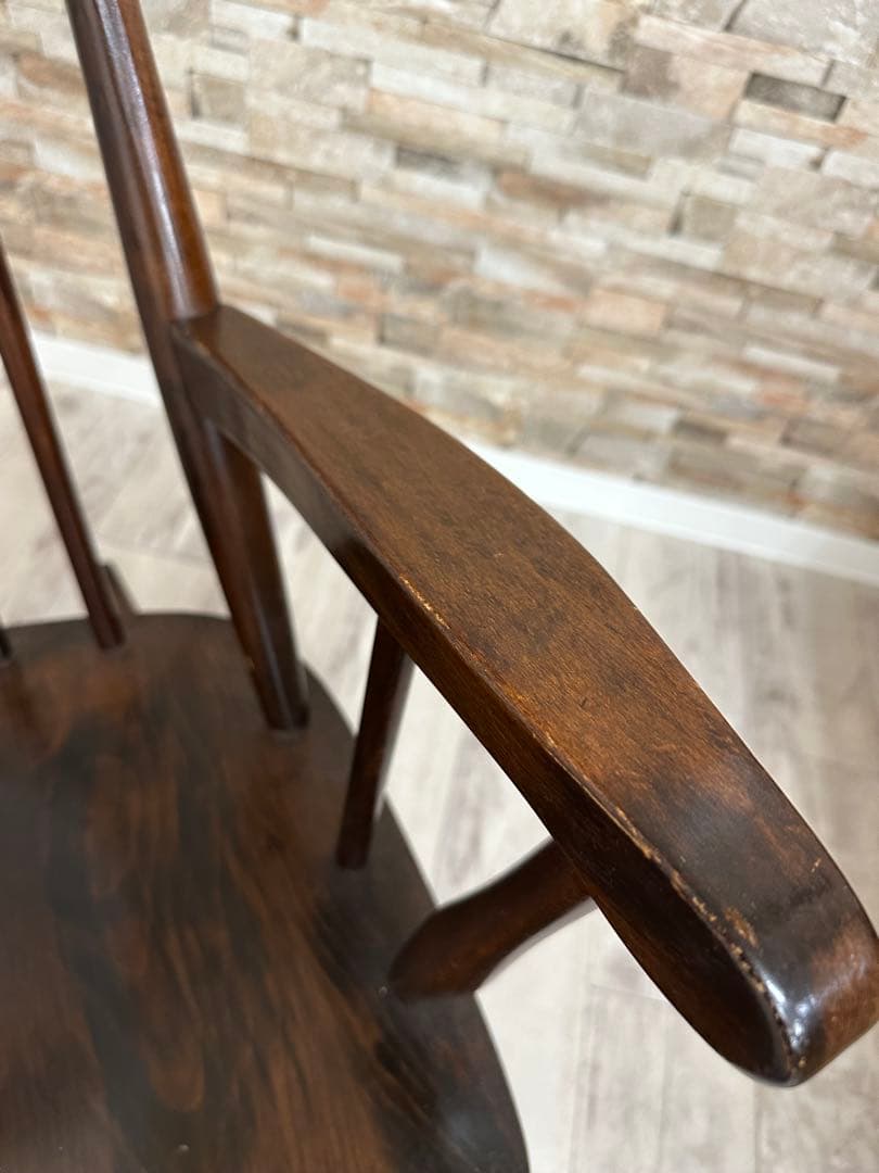 木製 ロッキングチェア ダークブラウン