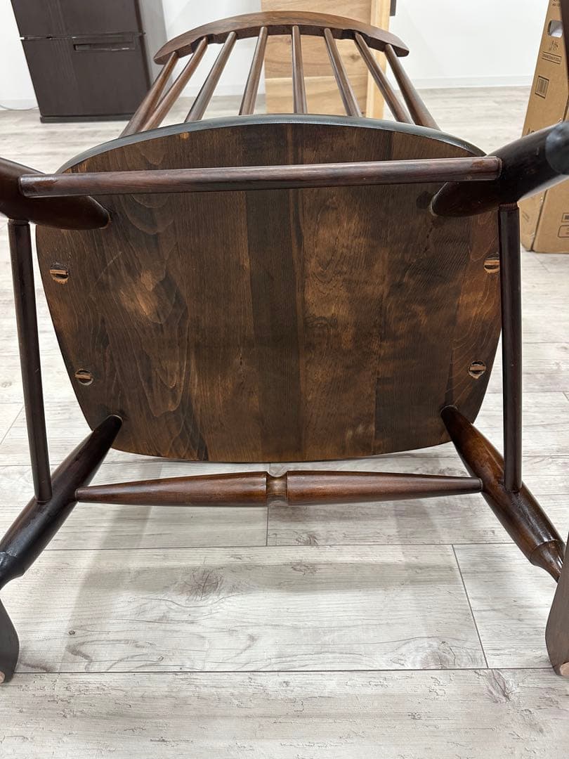 木製 ロッキングチェア ダークブラウン