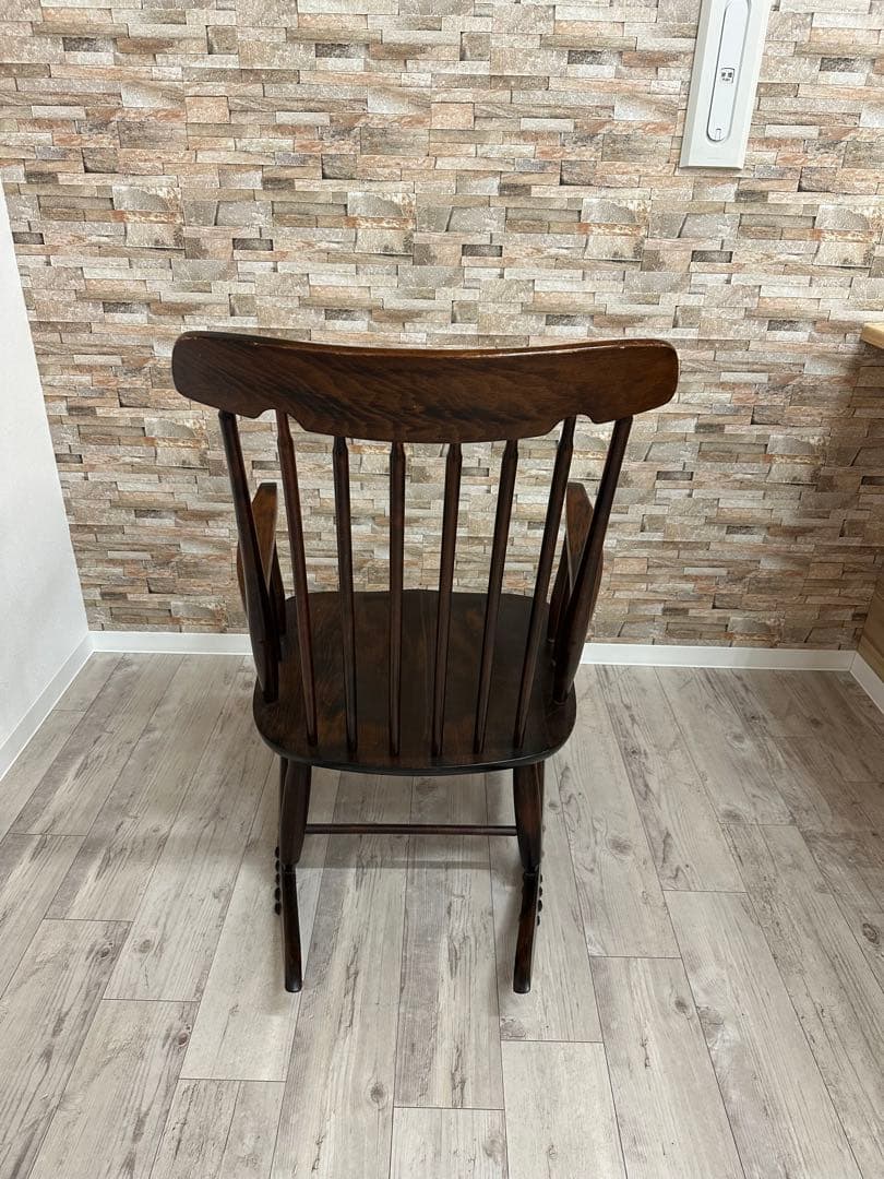 木製 ロッキングチェア ダークブラウン