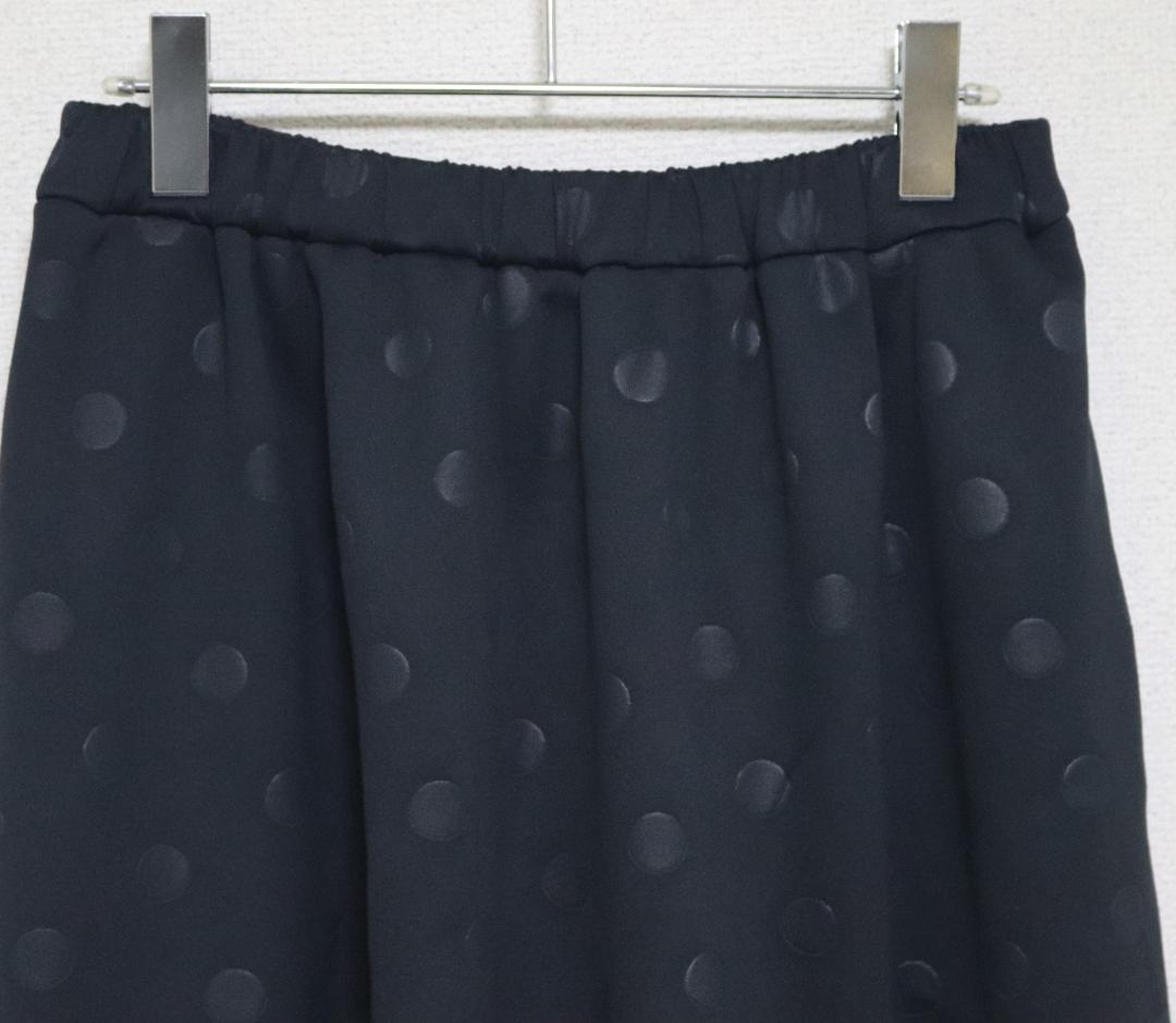 新品【慈雨 ジウ センソユニコ】エンボスドット柄 サルエルパンツ 黒 40