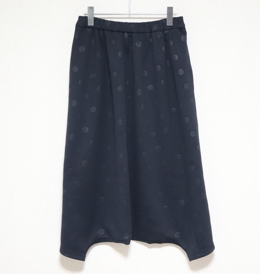 新品【慈雨 ジウ センソユニコ】エンボスドット柄 サルエルパンツ 黒 40