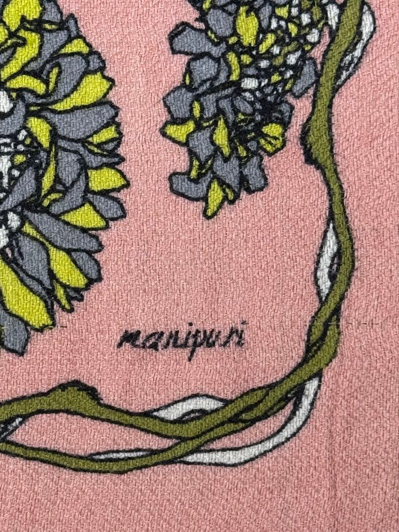 マニプリ/フラワーリントウール×シルクストール120cm新品/混率無し