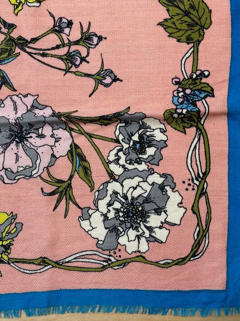 マニプリ/フラワーリントウール×シルクストール120cm新品/混率無し