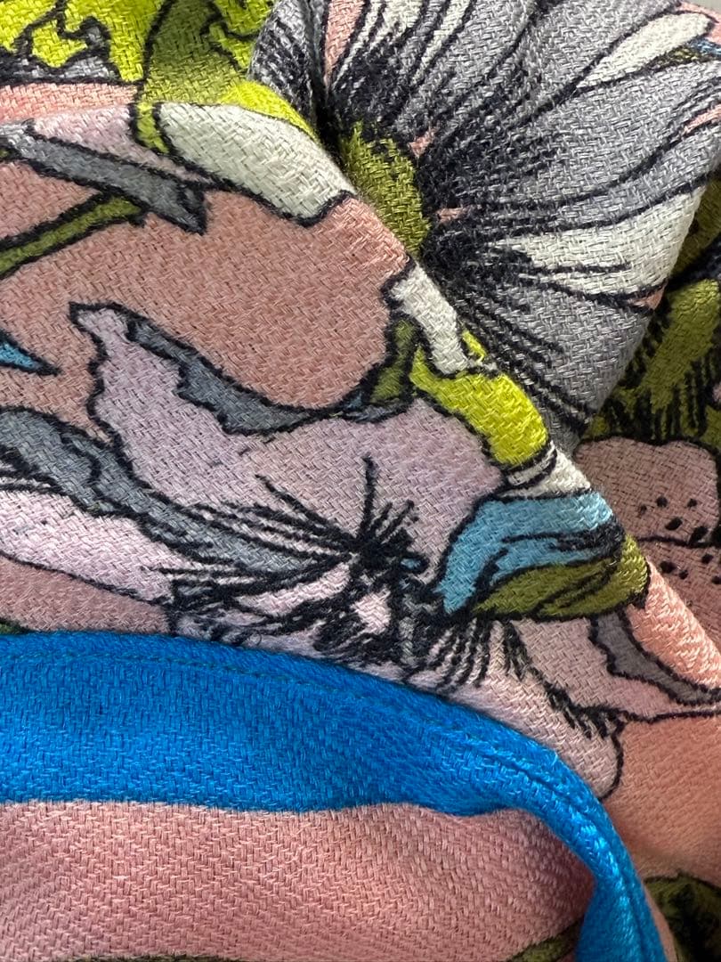 マニプリ/フラワーリントウール×シルクストール120cm新品/混率無し