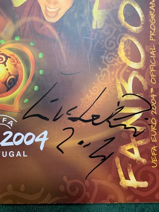 入手不可能！エウゼビオ直筆サイン入りEURO2004プログラム
